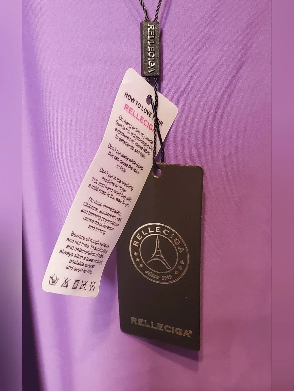 245. NWT - RELLECIGA Twist Front Shirred One Piece Swimsuit - Picture 6 of 11